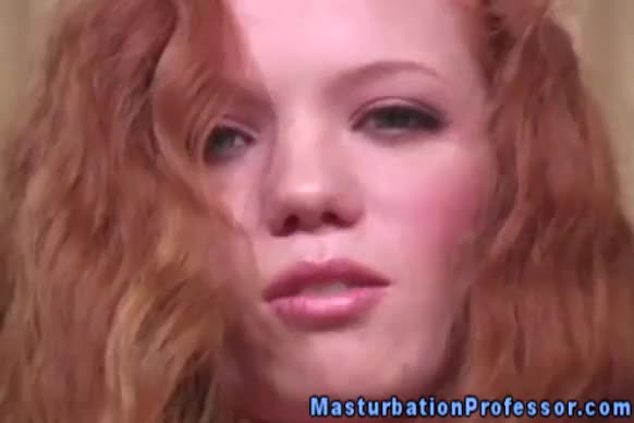Ginger nylon stocking hottie teases you