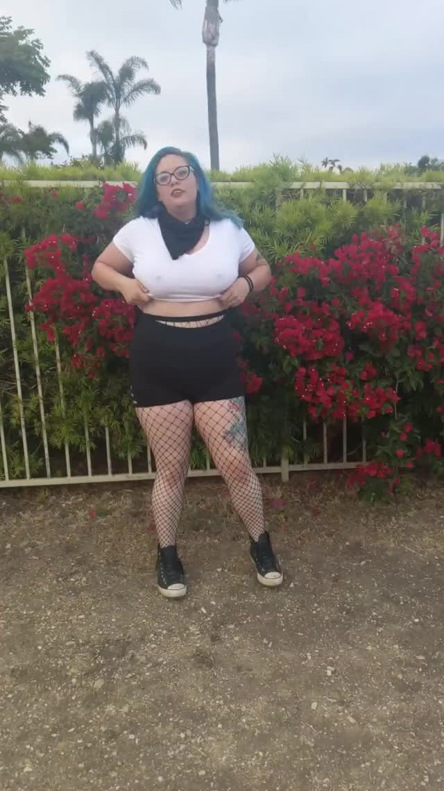 Slo-mo titty drop while out on a hike today! (OC)
