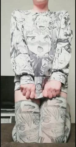 Wearing my ahegao outfit makes me so hard >~< someone please help me