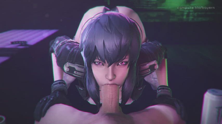 Animation Blowjob Deepthroat Eye Contact Japanese POV gif