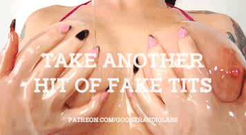 Take another hit of fake tits.