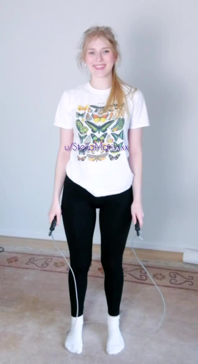 I never thought I'd use a jump rope to strip my clothes off...