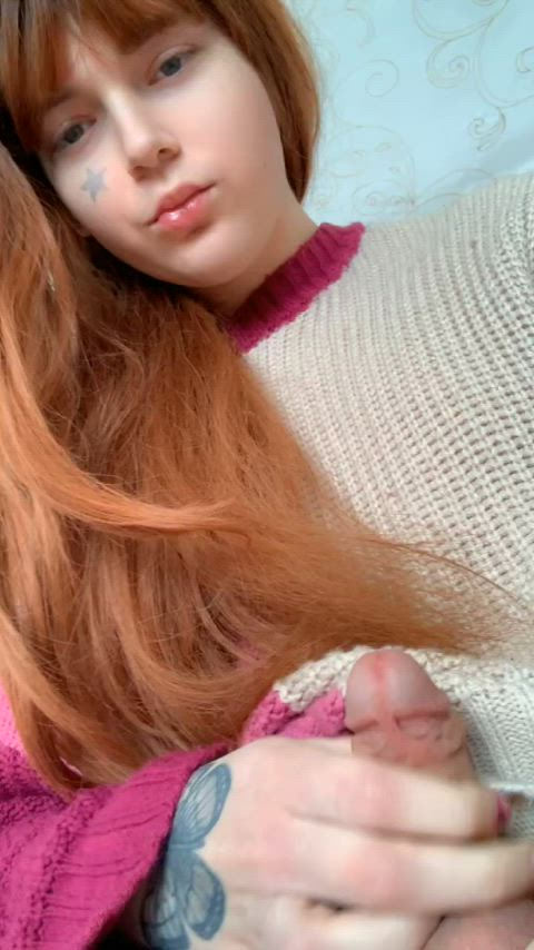 girl dick redhead thick trans trans woman femboys trans-girls gif