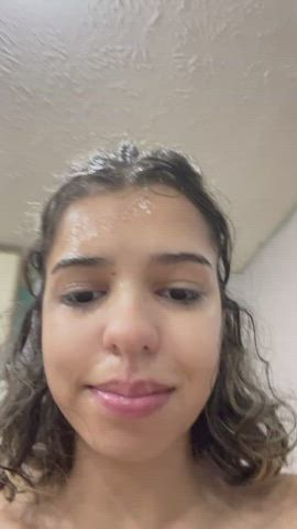 As promised! My slobbery snotty face after throat training
