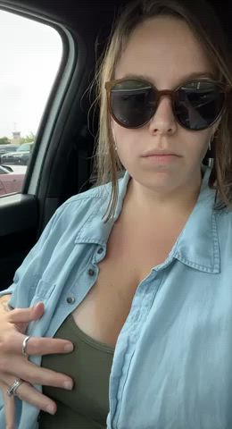 showing off while running errands [gif]