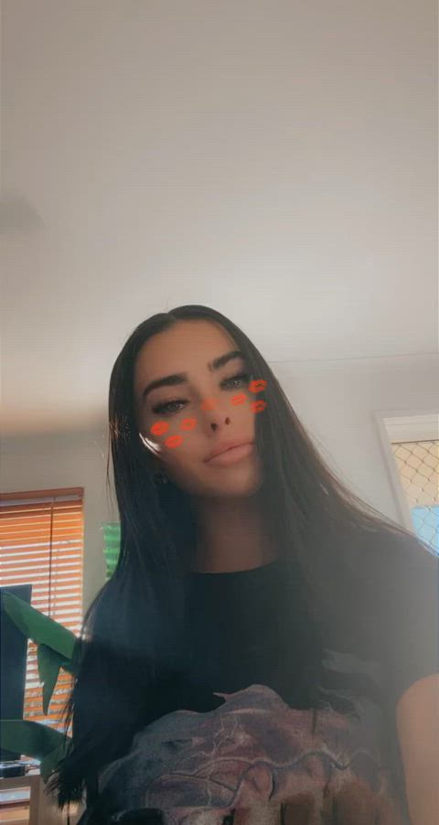 amateur brunette cute onlyfans teen tits gif