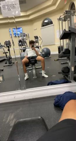 20 Years Old Big Dick Public Gym
