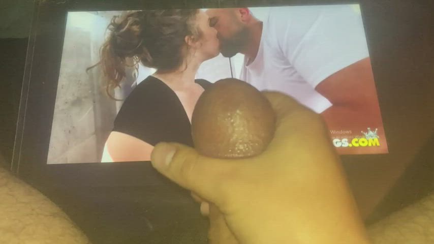 Cumming to Lena Paul's tits getting sucked hard