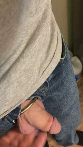 Cock ring and ball slapping