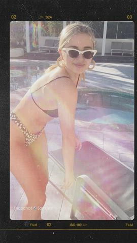barely legal nsfw natural tits pool public swimming pool teen gif