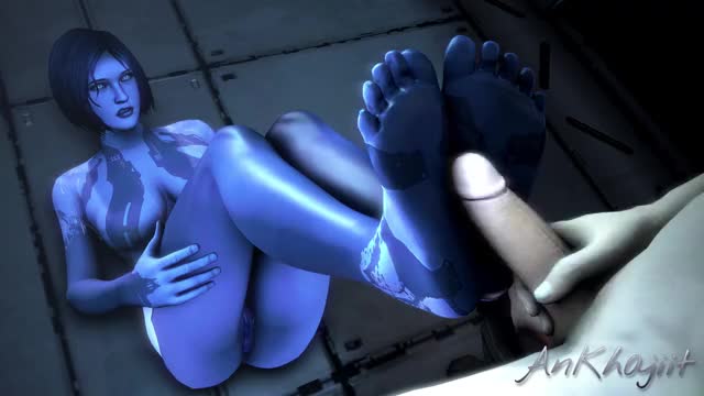 Cumming on Cortana s Feet - 1