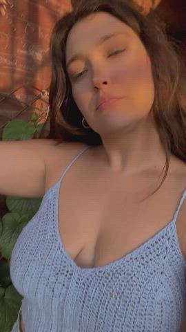 Enjoying the sun and this new tank top my friend crochet for me 💜