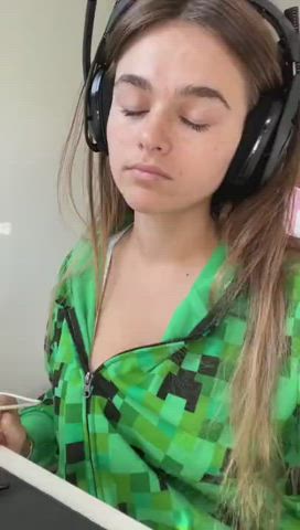 big tits bouncing cute natural tits pov sissy slut gif