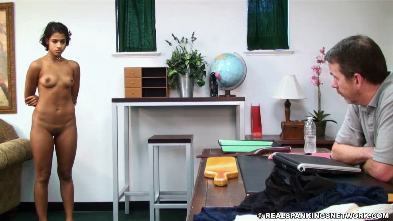 Ebony Slave Spanking gif
