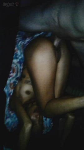 just pounding her on the couch