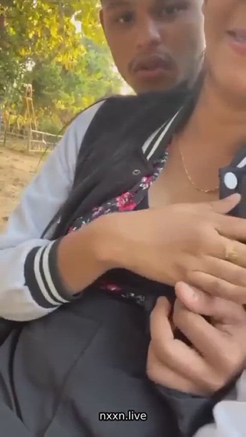 desi groping nipple play nipples outdoor selfie gif