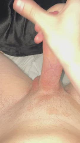 big dick edging male dom male masturbation spit thick cock gif