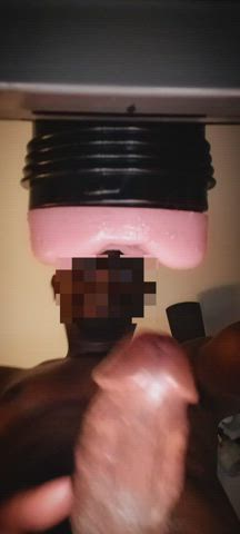 BBC Balls Big Dick Fleshlight Fuck Machine Sex Toy gif