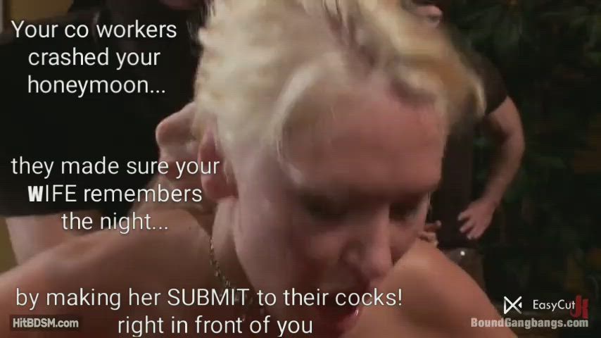 anal blonde bondage bride gangbang hair pulling humiliation rough submissive gif
