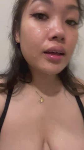 Asian Big Tits Couple Cum In Mouth Cum On Tits Cum Swallow Cumshot MILF OnlyFans
