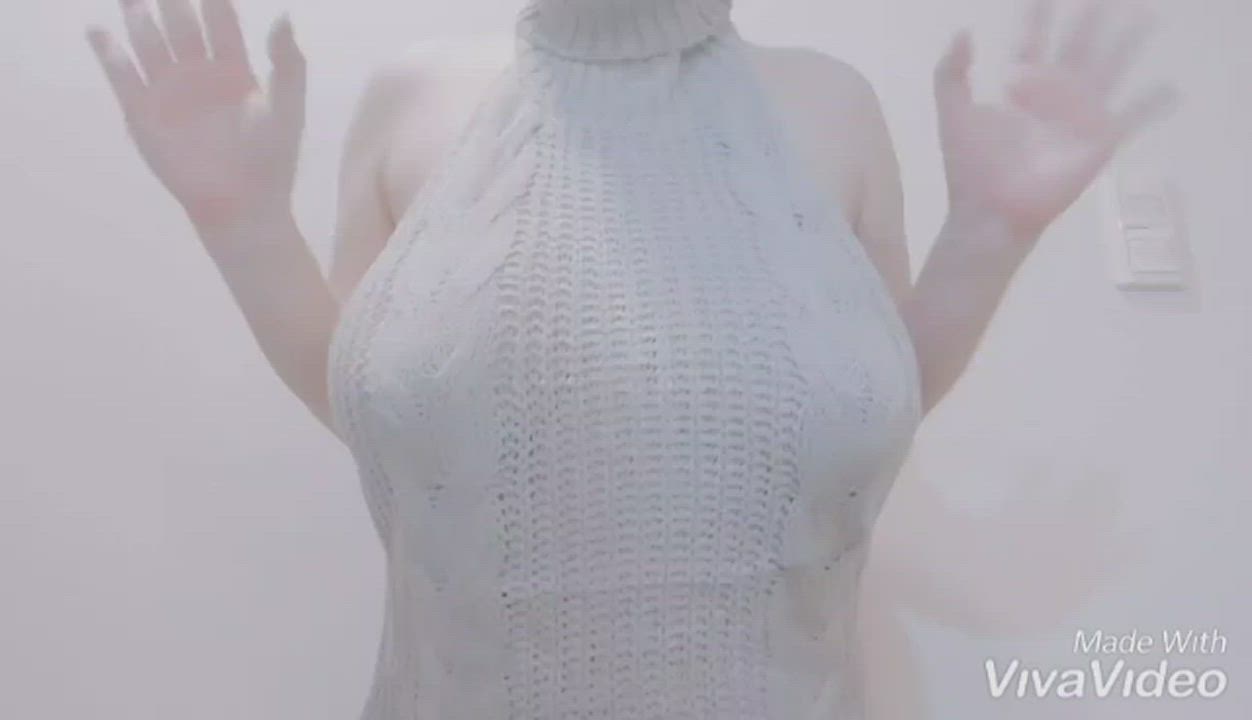 Asian Big Tits Boobs Groping Squeezing gif
