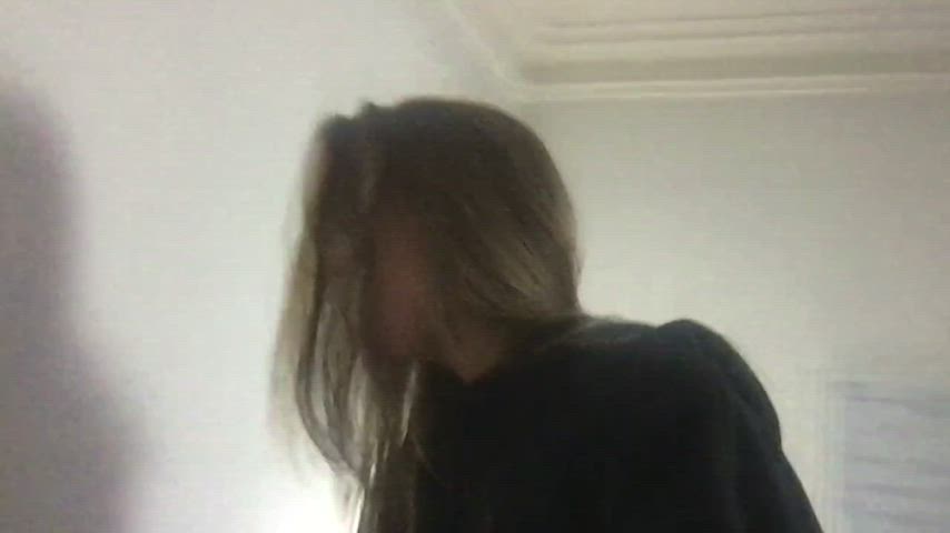 accidental blonde nipslip gif