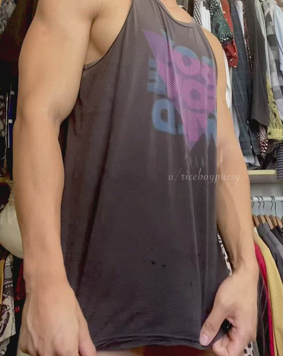 Anyone here likes asian guys with abs and uncut dick?