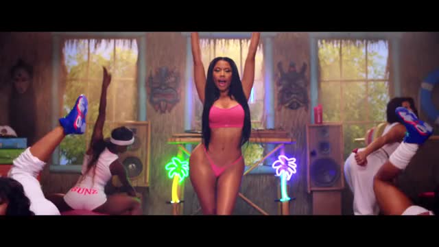 babe celebrity clothed ebony nicki minaj pink softcore thong gif