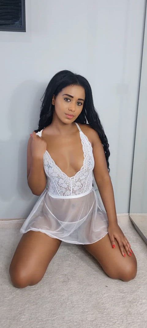 lingerie babe tease gif