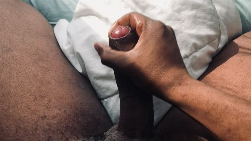 BBC Masturbating Precum gif