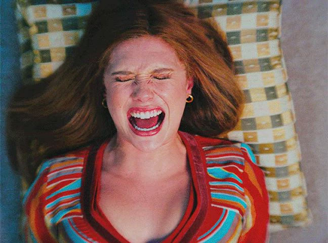 celebrity elizabeth olsen redhead gif