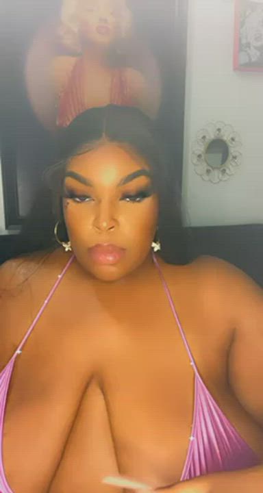BBW Big Tits Ebony gif