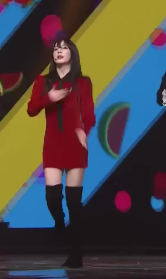 Irene pulling up skirt