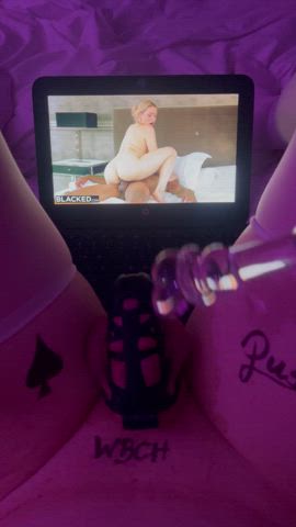 ballbusting chastity interracial sissy sissy slut gif