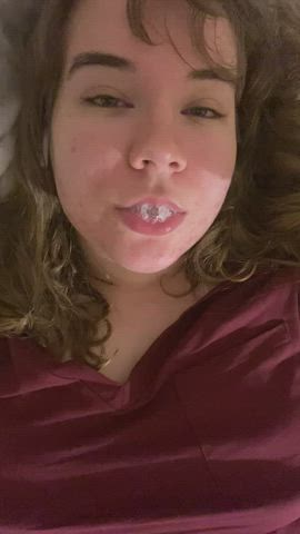 Blowing a big bubble for you 😘