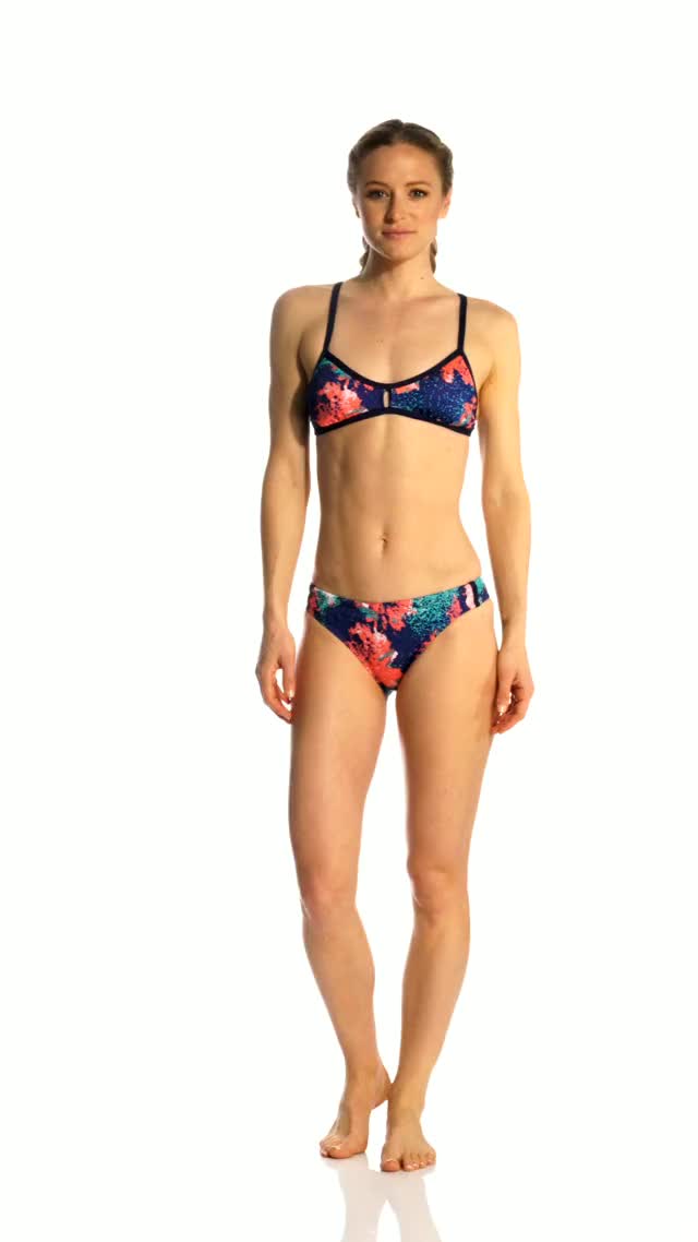 Dolfin Bellas Women's Spaced Out Tie Back Bikini Swimsuit Top