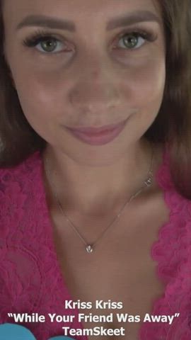 POV Tease Stripping Lingerie Cute Brunette Big Tits gif
