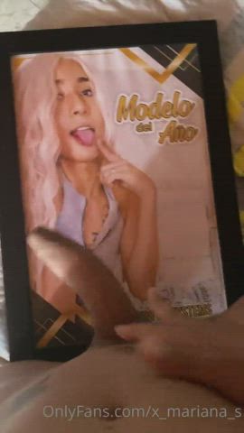 She make a cum tribute on herself😍💦