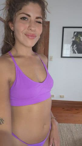 My purple little thong