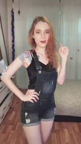 Natural Tits Nude Redhead Small Tits Tattoo TikTok gif