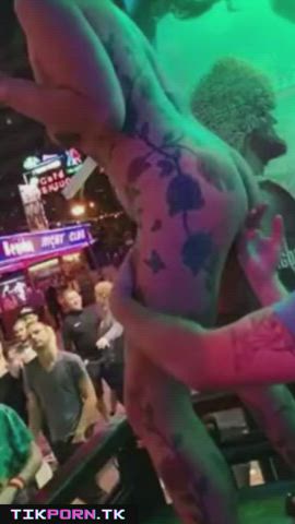 ass dancing fingering outdoor public tattoo gif