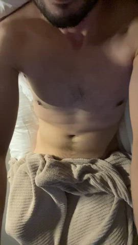 edging hairy male masturbation teasing uncut gif