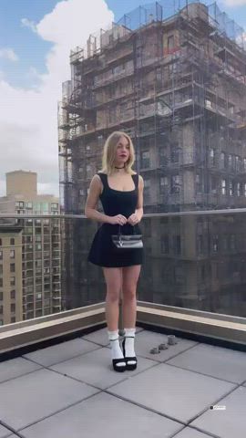 cleavage legs sydney sweeney gif