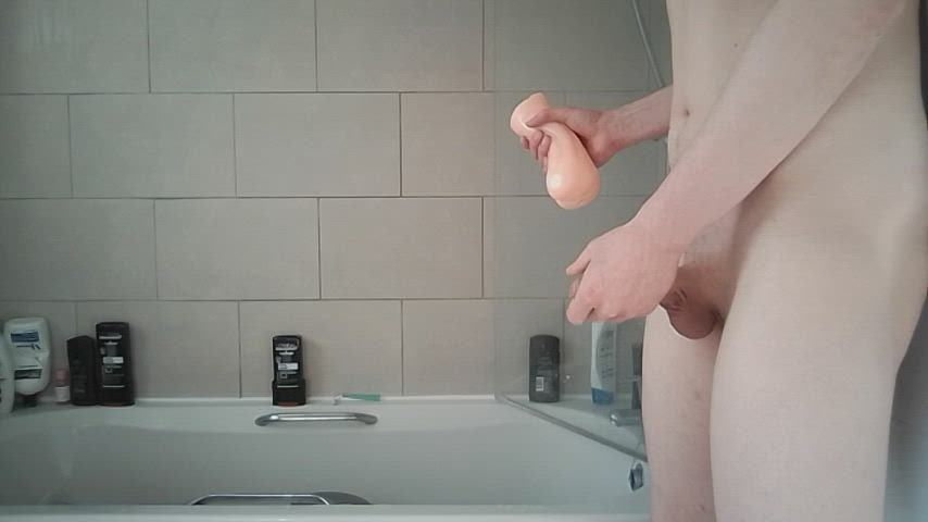Cumshot Dildo Fleshlight Riding gif
