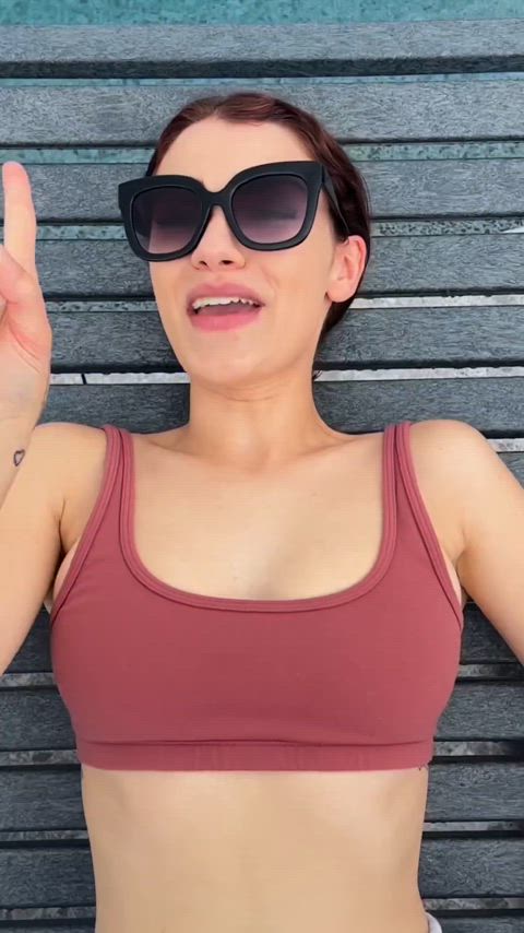 brunette canadian cute gif