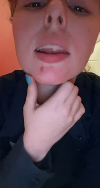 Ahegao Spit Tongue Fetish gif