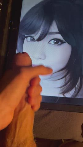 asian big dick cock cum cumshot cute facial tribute gif