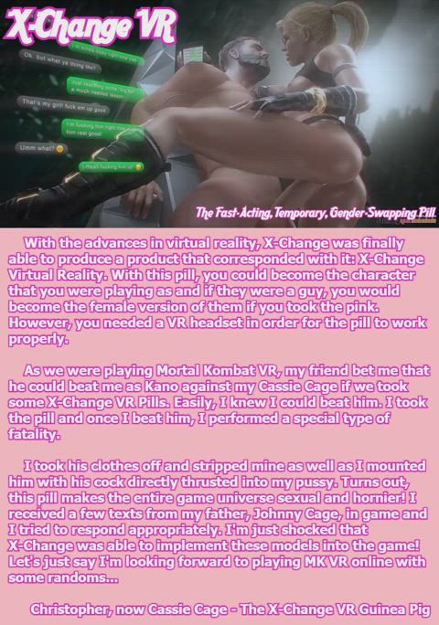 Christopher, now Cassie Cage - The X-Change VR Guinea Pig