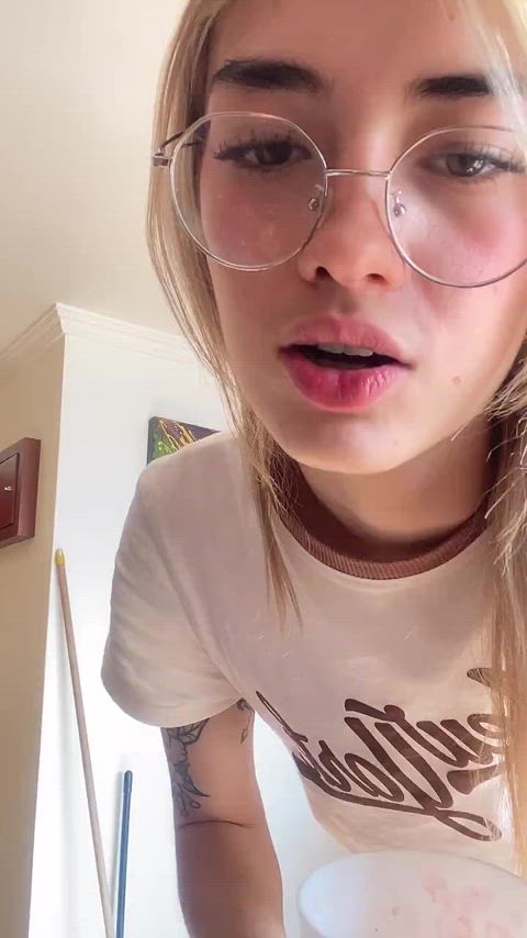 braless colombian cute glasses tiktok tik-tok gif