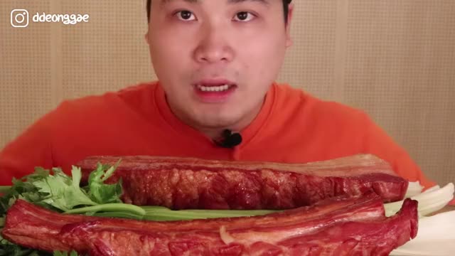 떵개_통삼겹 샐러리 리얼사운드 먹방~1